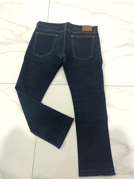 男士深蓝色休闲牛仔裤长裤