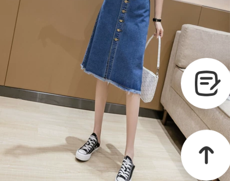 夏季新款大码牛仔裙半身裙中长款包臀中裙排扣...