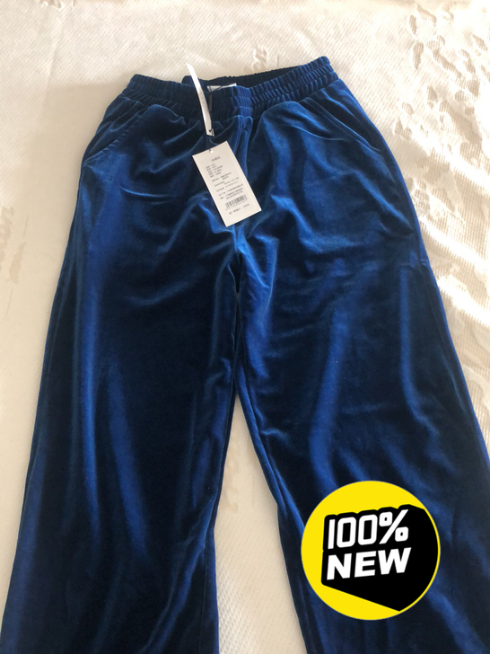 全新RAU丝绒裤 M(蓝色)一条