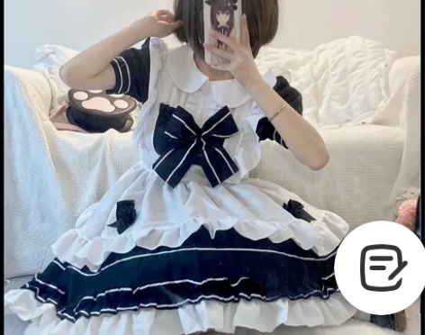 洛丽塔校园制服女仆装cos日系动漫黑白lo...