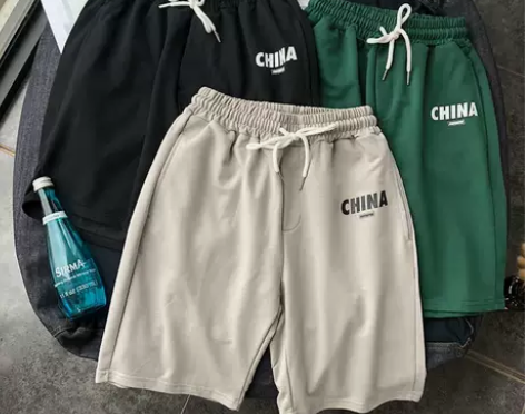 夏季薄款运动休闲短裤  男宽松直筒五分裤 ...