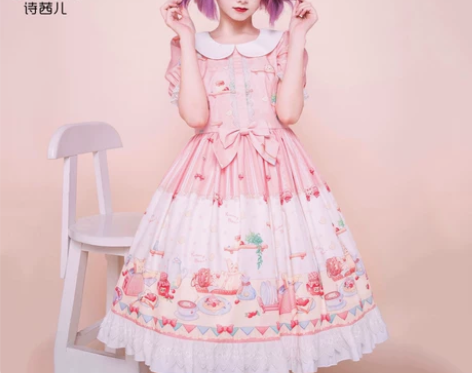 洛丽塔原创甜系lolita裙夏天软妹裙轻l...