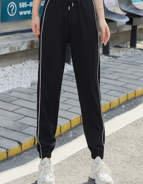运动裤女夏季薄款九分ins潮显瘦2022休...