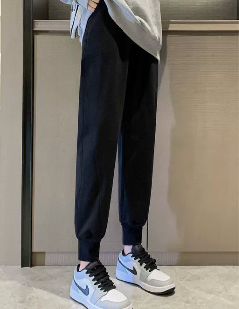 运动裤女春秋宽松束脚九分休闲哈伦裤秋冬显瘦...