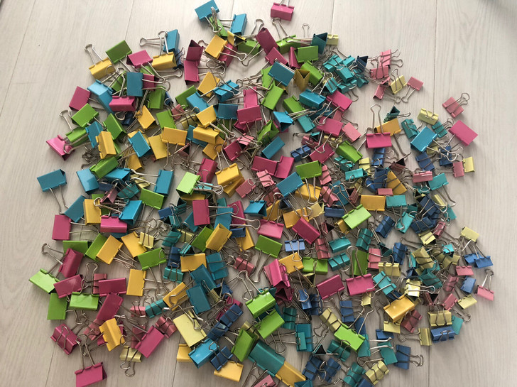 彩色长尾夹，39元100个包邮。库存货，极...