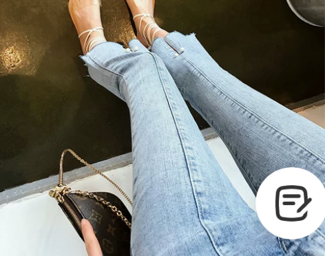 高腰牛仔裤女宽松显瘦秋冬季微喇阔腿喇叭20...