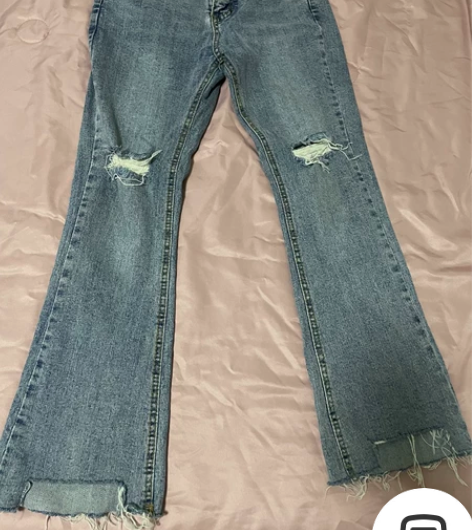 微喇叭裤女高腰2022秋季新款韩版小个子长...