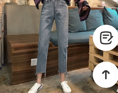 春秋韩版高腰显瘦直筒裤牛仔裤女2021宽松...