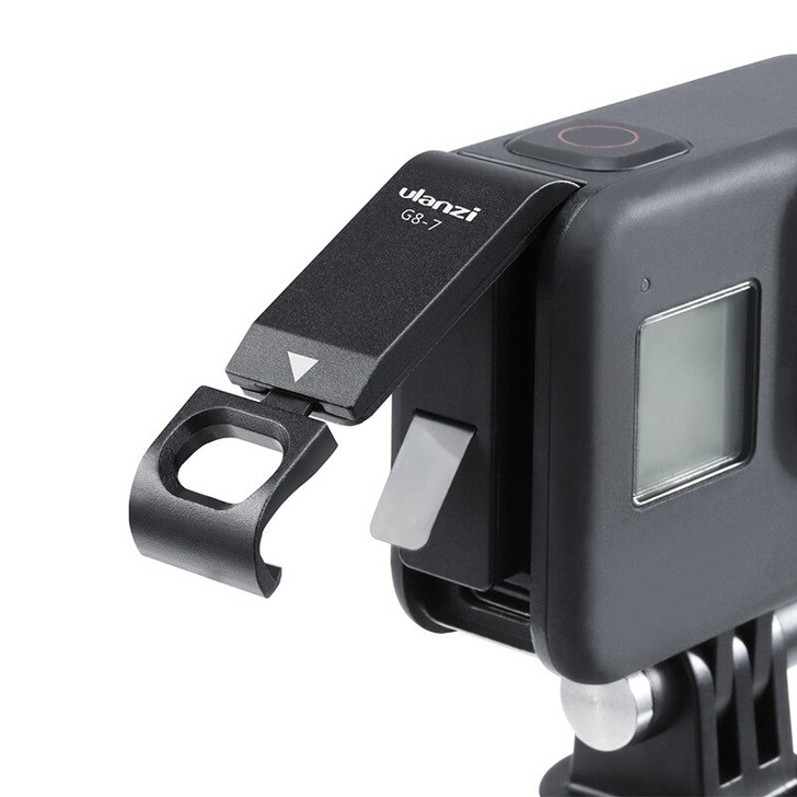 Gopro8山狗运动相机铝合金侧盖电池盖配...