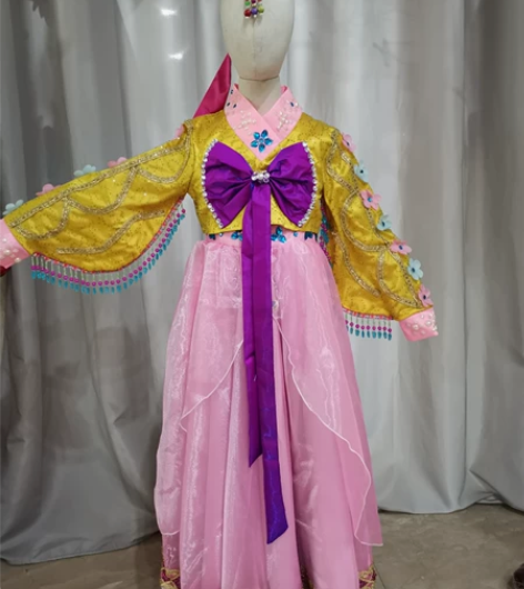 演出服朝鲜族民族儿童表演服舞台服装金达莱思...