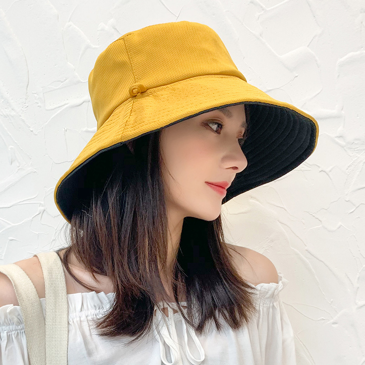 【风尚价】渔夫帽女夏韩版潮日系网红双面遮脸...