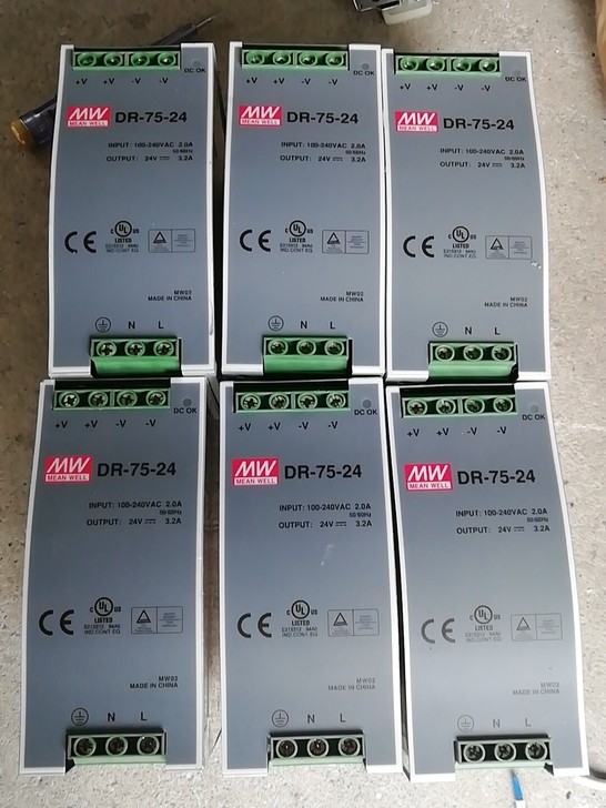 明纬电源轨道式安装24V二手拆机，成色新净...