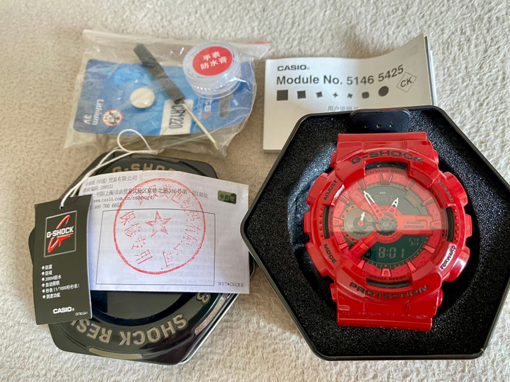 正品卡西欧西瓜红 G-shock系列。GA...