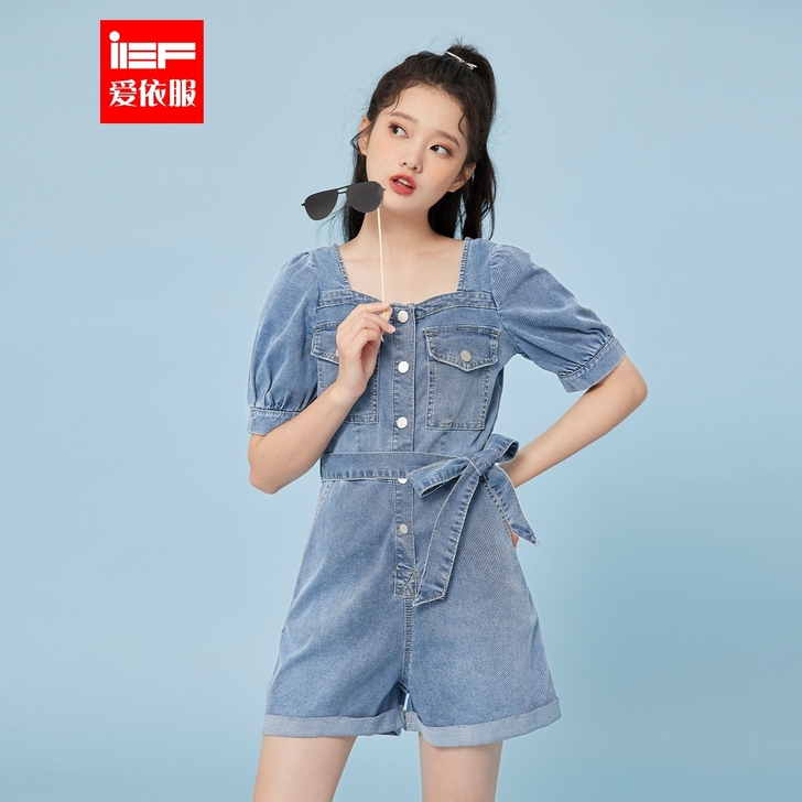 爱依服全新牛仔连体裤