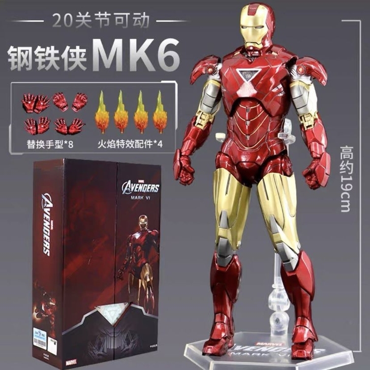 中动钢铁侠手办MK6十周年纪念版正版可动模型