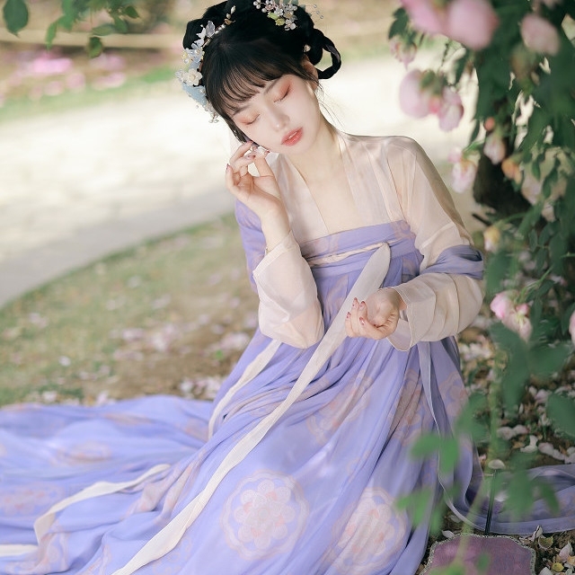 出社自创【梦唐】汉服女唐制一片式齐胸襦裙夏...