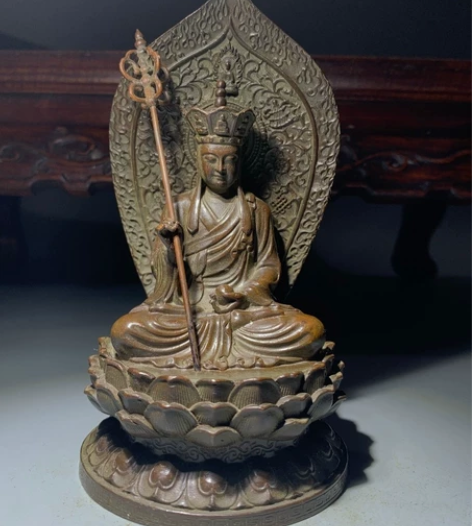 纯铜西方三圣地藏王释迦牟尼佛像家居供奉装饰...