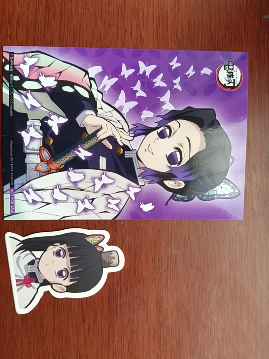 鬼灭之刃蝴蝶忍手办特典相卡，不退不刀