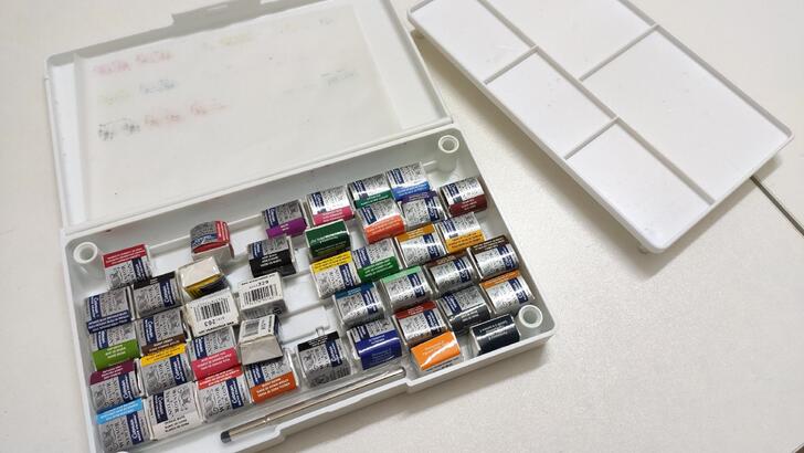 颜料回血，水彩盒子