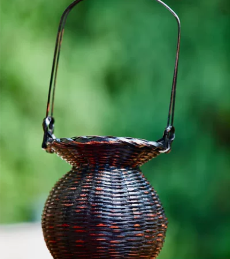 日本回流 日本竹编花器 花入 花篮 花道具...