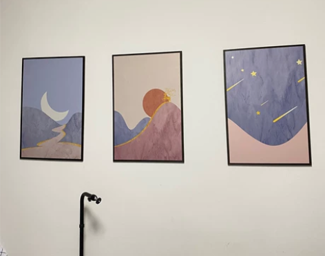 客厅卧室书房挂画装饰画无框画黑框 搬家了便...