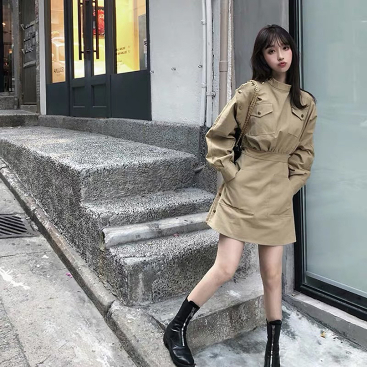 无瑕疵 工装连衣裙