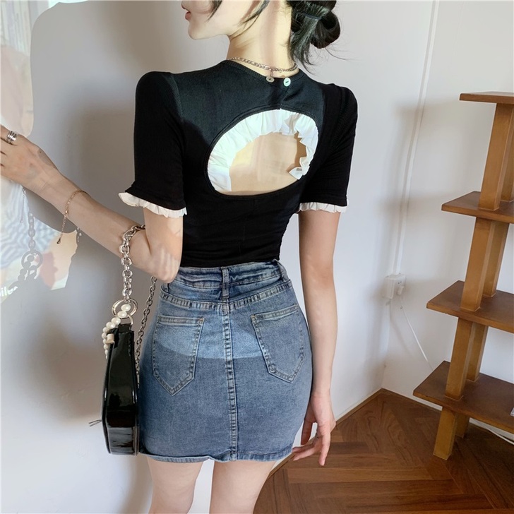 晶美雅 蕾丝雪纺衫