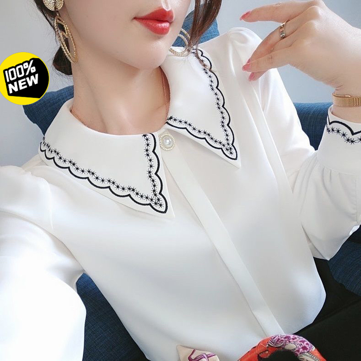 门店断码清仓 全新(高品质)雪纺衬衫女长袖...