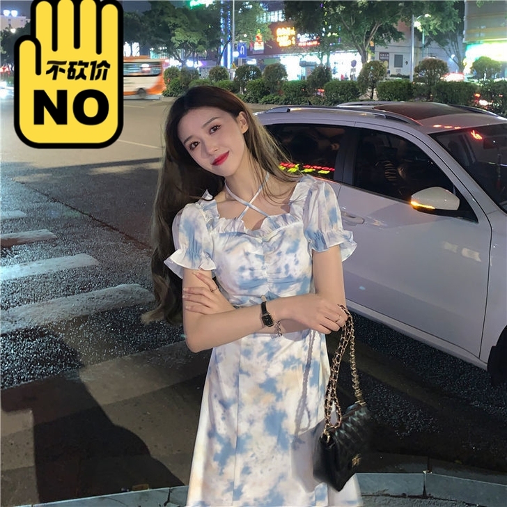 全新 !法式复古小众甜美长裙夏季2021年...