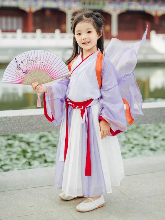 丸子小妹妹 南山魏晋风汉服女童汉服2019...