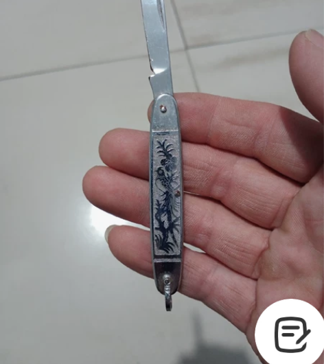 老式库存水果小刀一个!太漂亮了，符合标准！...