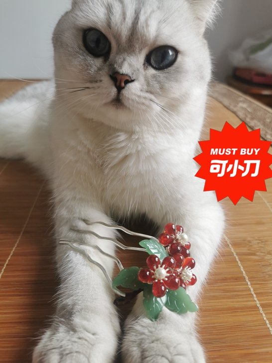 纯手工琉璃花发梳，汉服发簪，喜欢可直拍，有...