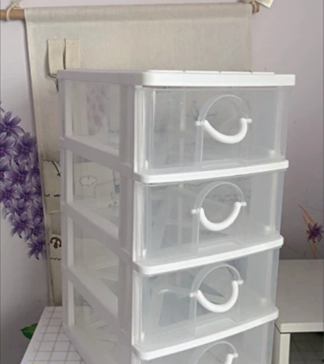 网店不干了四层大号抽屉式透明收纳盒26元全...