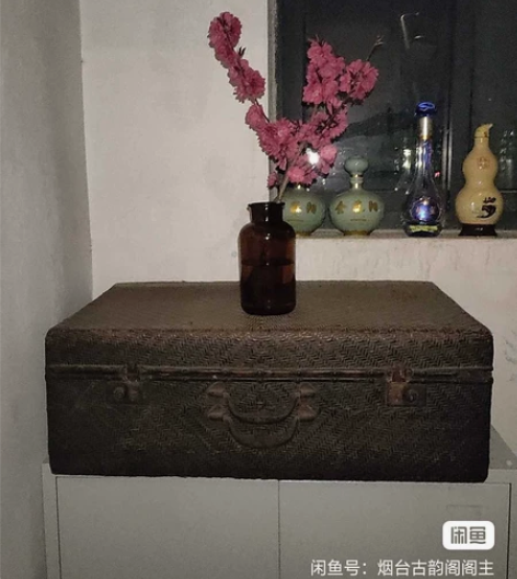 晚清民国时期的，大户人家之物，藤编老书箱，...