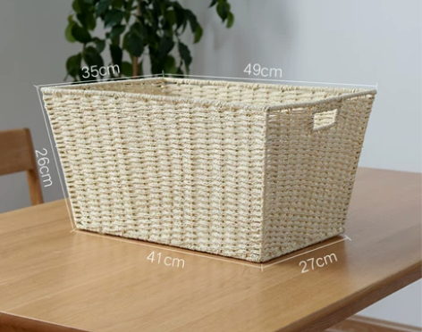 收纳筐编织篮子置物藤编收纳框桌面零食储物筐...
