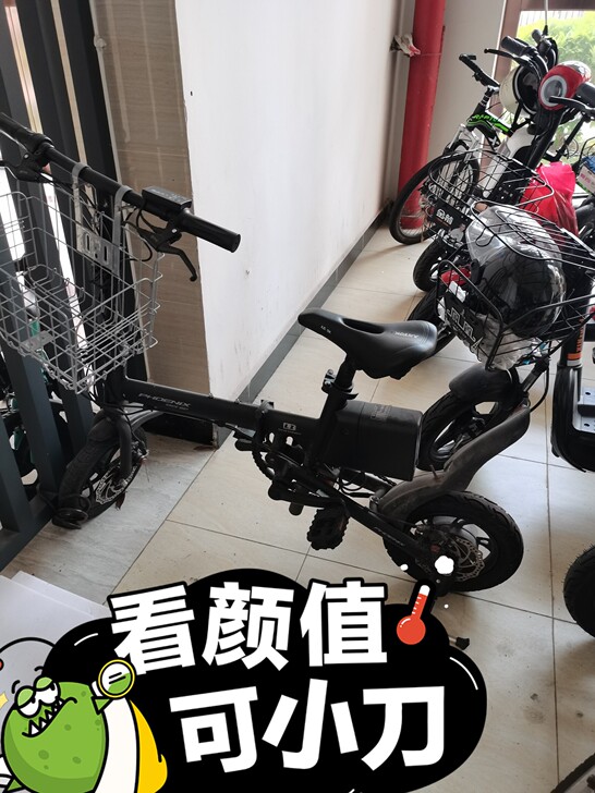 凤凰牌折叠电动车,开过一年多,八成新,电池...