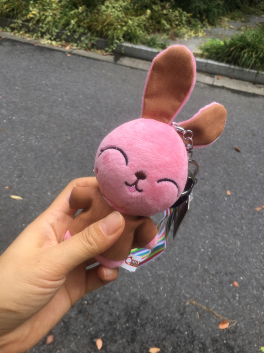 全新 小兔子钥匙扣毛绒挂件可爱创意包包挂饰...