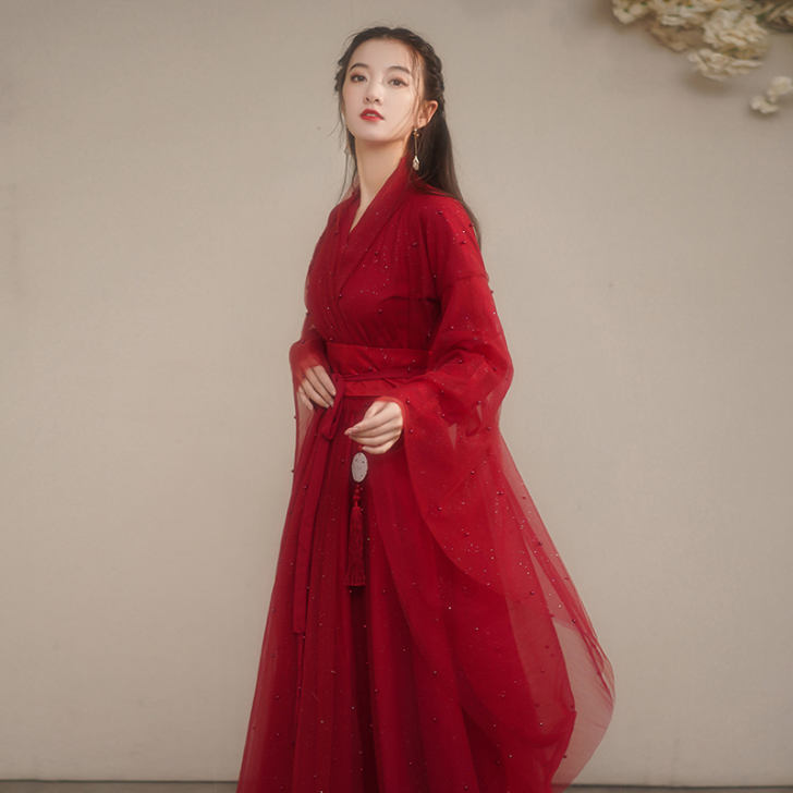 原创汉服女夏季古装飘逸超仙中国风襦裙显瘦舞...