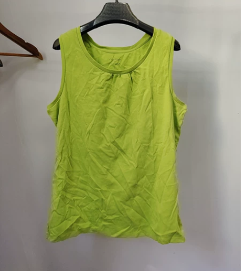 130斤左右 女士纯棉经典款纯色背心 果绿...