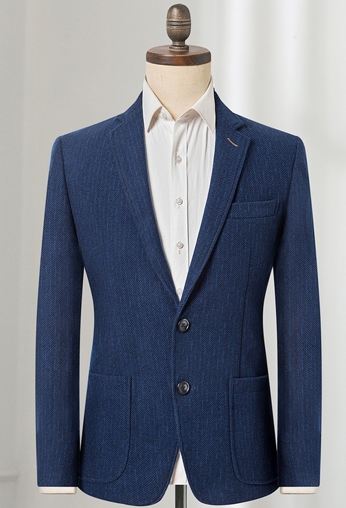 休闲男士羊毛呢西装外套修身毛呢西服韩版商务...