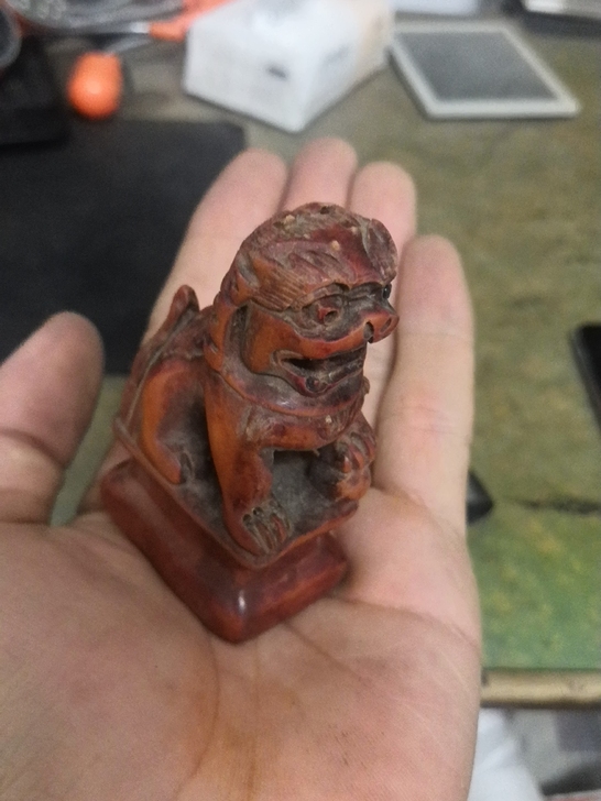 木雕狮子 一百包邮