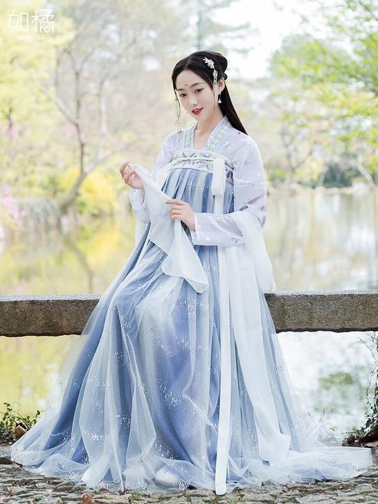 汉服女中国风原创樱花超仙古风仙女飘逸仙气齐...