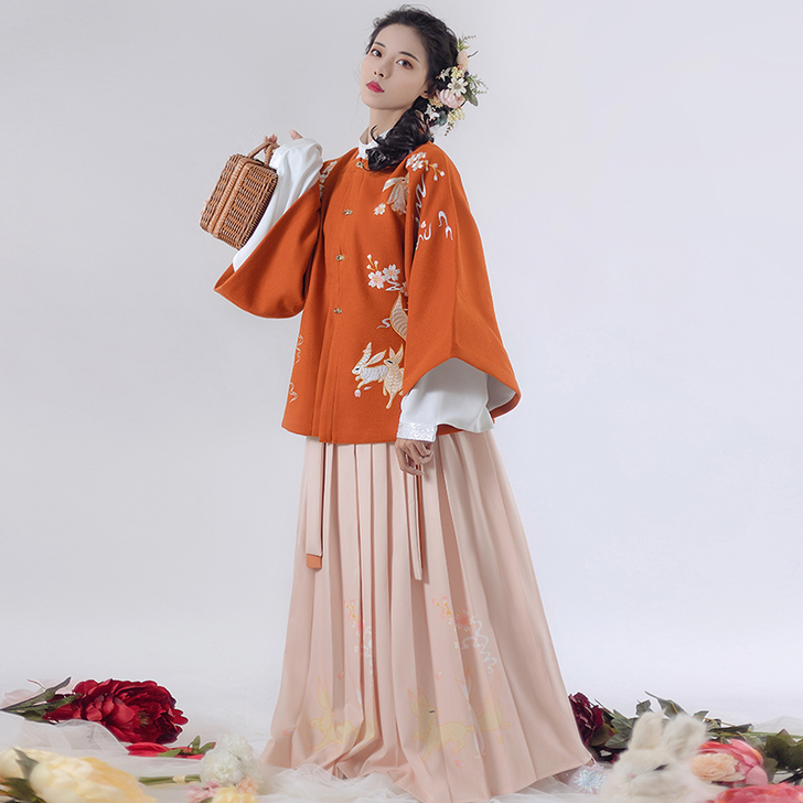 季九月念秋【如茵.秋枫】明制汉服方领半袖秋...