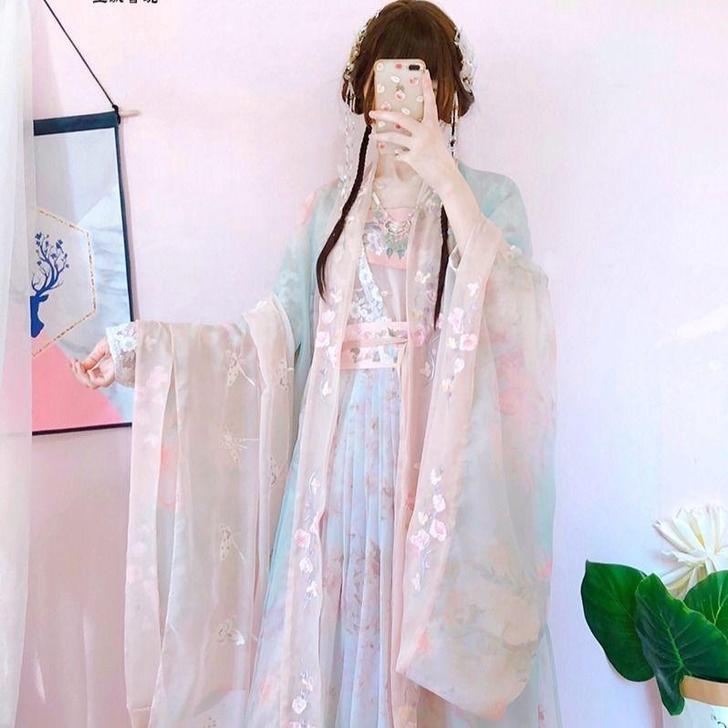 【琼花霰 】游园惊梦齐胸齐腰大袖衫春夏日常...