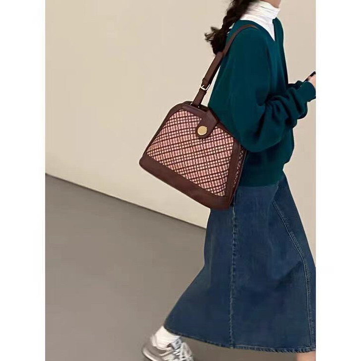 OK公园丨自制vintage古着小众复古红...