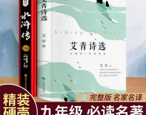 艾青诗选九年级必读原著正版精装完整版九上水...