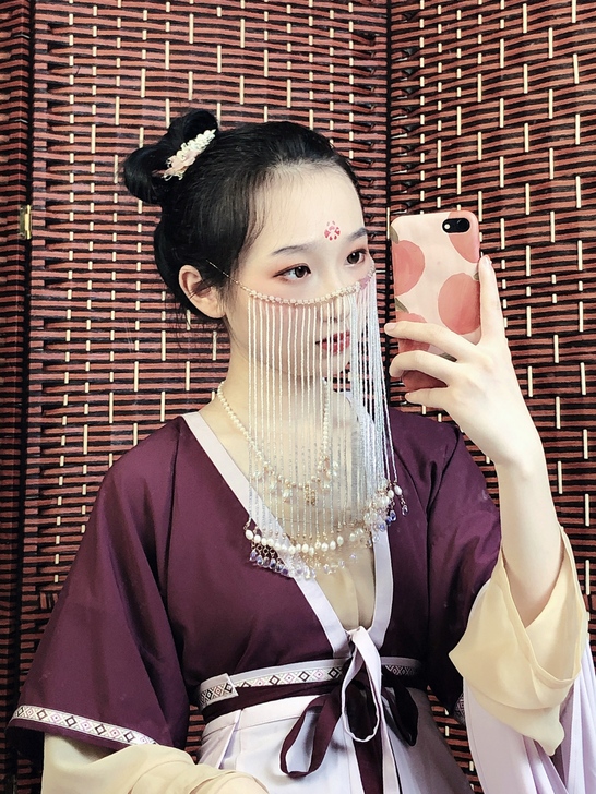 桑谣记（已预订）汉服唐制初唐款唐背子V领半...
