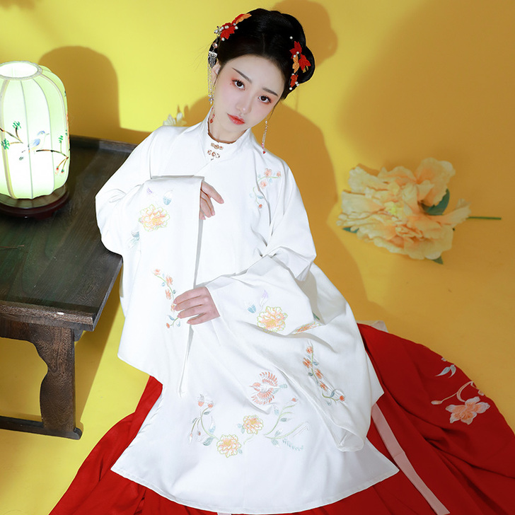 仙楚姬原创汉服女【执念】袄裙刺绣立领套装毛...