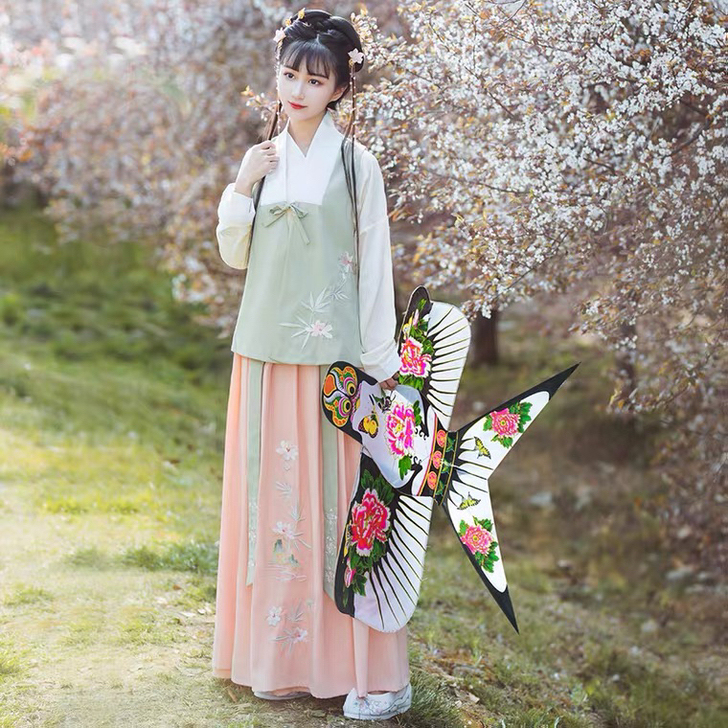 流年惜雨 清泉石上花M码比甲三件套35r全...