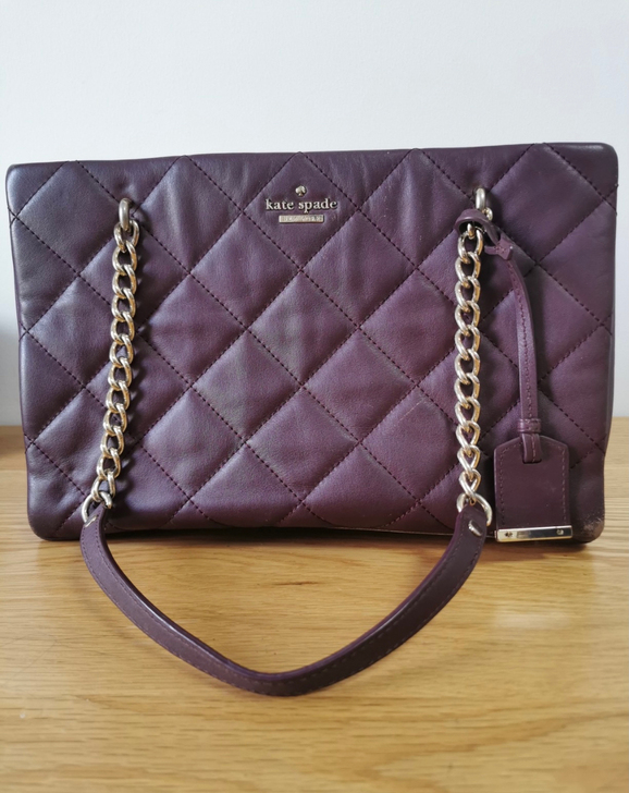 出kate spade菱格链条包